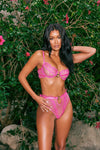 Roma Confidential Bubblegum Heart Bra Set Pink