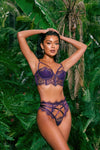 Roma Confidential Sugar Plum Bra Set Eyelash Lace Purple Plus Size-Rebel Romance