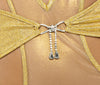 Roma Confidential Queen Gilded Beauty Lurex Knit Shimmer Mesh Bling Teddy Gold-Rebel Romance