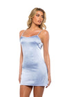 Roma Confidential Twinkle Diamante Satin Rhinestone Chemise Blue-Rebel Romance