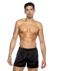 Mens Champion Boxer Stretch Satin Black