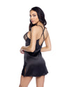 Beaded Belle Chemise Metallic Embroidery Black