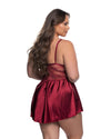 Paradise Dream Babydoll Set Wine