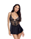 Paradise Dream Babydoll Set Black