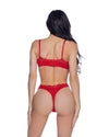 Essentials Bralette Bra Set Modal Knit Red