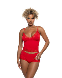 Essentials Set Cami Modal Knit Red