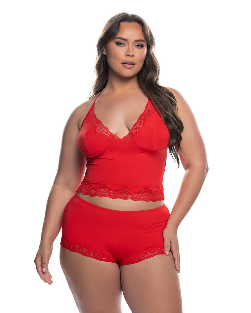 Essentials Set Cami Modal Knit Red