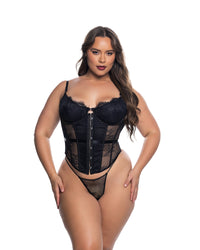 Essentials Lace Corset Black