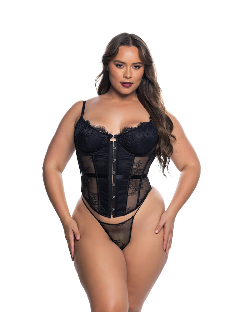 Essentials Lace Corset Black