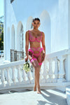Queen Of Hearts Garter Bra Set Pink