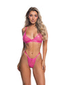 Lace Essentials Bralette Bra Set Pink