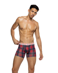 Naughty & Nice Boxer Briefs Modal Knit Plaid