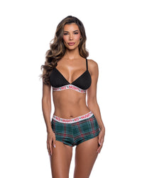 Naughty & Nice Short Set Black/Green