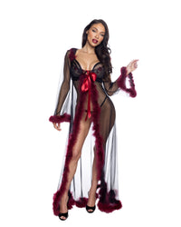 Fantasy Luxe Glam Robe Black Merlot