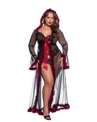 Fantasy Luxe Glam Robe Black Merlot