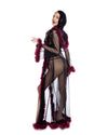 Fantasy Luxe Glam Robe Black Merlot