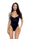Midnight Essentials Bodysuit Stretch Satin Jersey Black