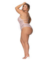 Magic Silk Seabreeze Strappy Back Teddy with Snap Crotch Blush