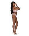 Magic Silk Seabreeze Strappy Back Cami and Short Bra Set Blush