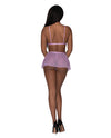 Magic Silk Girl Next Door Strappy Bralette Flirty Thong Skirt Bra Set Lilac