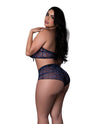 Magic Silk Queen Hazy Dayz Butterfly Blacklight Reflective Top Short 2 pc Set