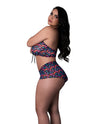 Magic Silk Queen Hazy Dayz Gummy Bear Blacklight Reflective Halter Top Short Set