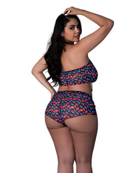Magic Silk Queen Hazy Dayz Gummy Bear Blacklight Reflective Halter Top Short Set