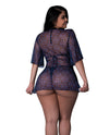 Magic Silk Queen Hazy Dayz Butterfly Blacklight Redraft Top Thong Dress Set