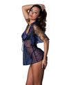 Magic Silk Hazy Dayz Butterfly Blacklight Redraft Top Thong Dress 3 pc Set