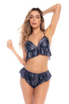 Mapale Lounge Stellium Cami Pajama Set Sapphire Blue Print