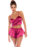 Mapale Lounge Two Piece Pajama Set Sparkling Fuchsia