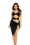 Mapale Medina Knotted Design Cut Outs Dress Black-Rebel Romance