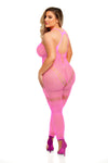 Pink Lipstick Take You There Bodystocking - Queen Size - Pink
