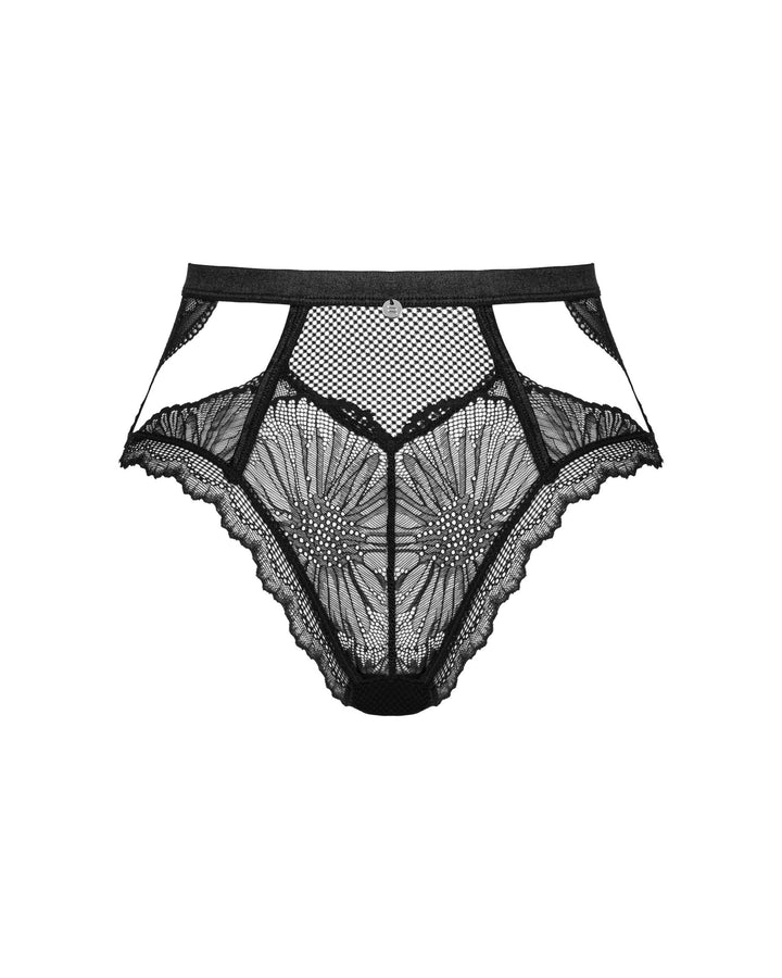 Obsessive Mibelia Lace Panty with Cutouts Black