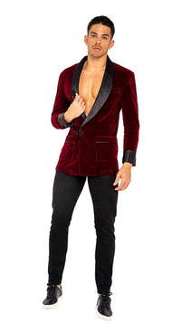 Playboy Smoke Lounge Gent Costume Burgundy Red