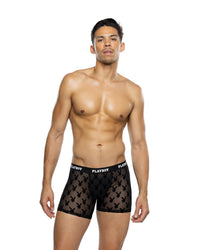 Playboy Mens Burnout Bunny Boxer Briefs