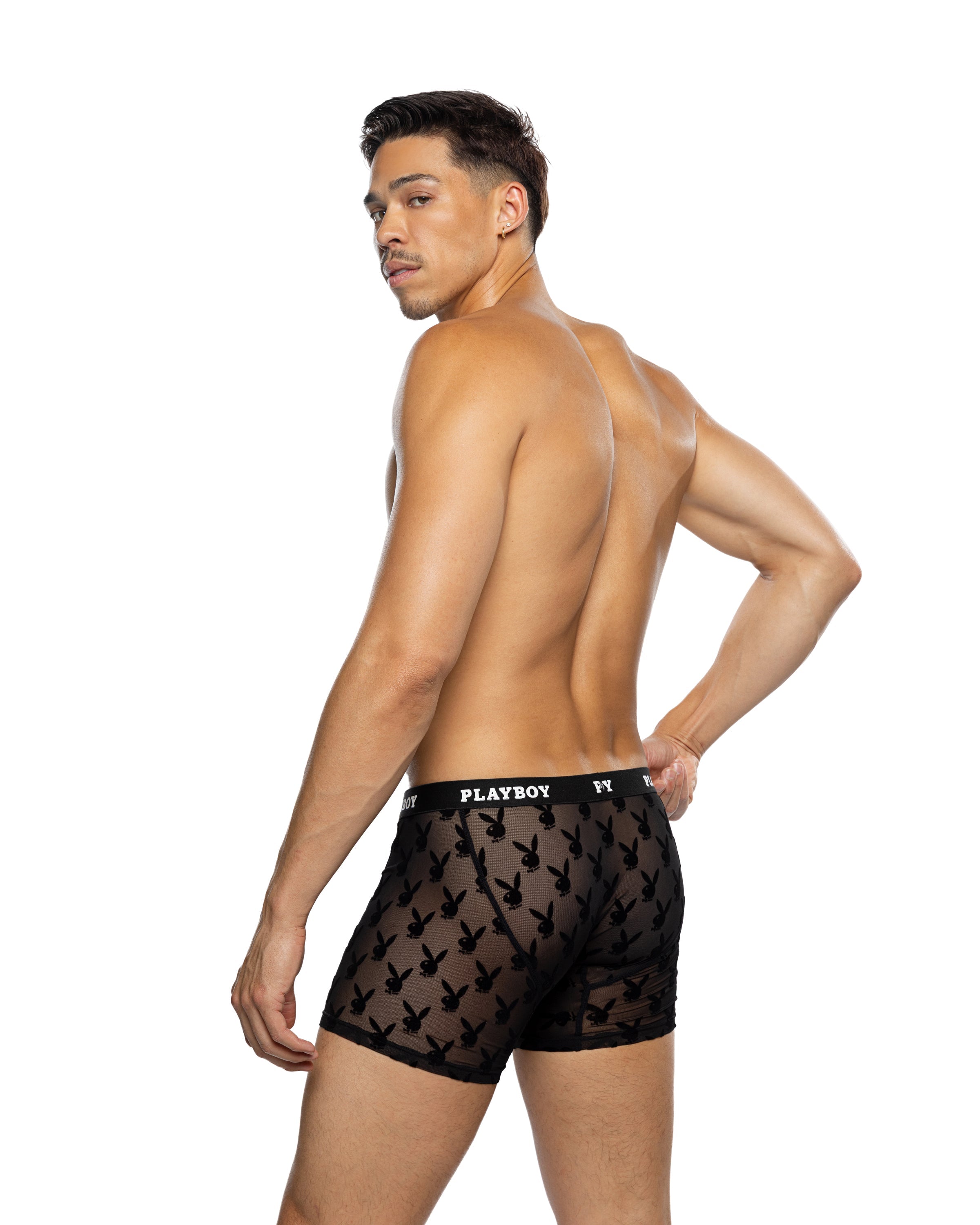 Roma Confidential Playboy Mens Burnout Bunny Boxer Briefs
