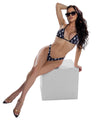 Aqua Bunny 2-PC Bikini Set Black/White