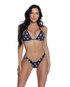 Aqua Bunny 2-PC Bikini Set Black/White