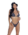 Aqua Bunny 2-PC Bikini Set Black/White