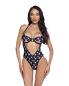 Nautical Bunny One Piece Swimsuit Black/Gold