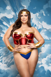 Fantasy Lingerie Play Rope Me In 4pc Superhero Costume Set