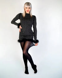 Kixies Hosiery Strong & Silky Black Tights Pantyhose Black