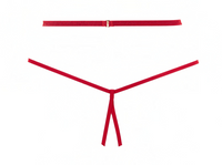 Allure Lingerie Margot Bralette & Crotchless Panty Set Red