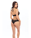 Rene Rofe Midnight Halter Lingerie Bra Set Black