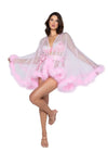 Roma Confidential Burlesque Hollywood Glam Luxury Mini Robe Baby Pink