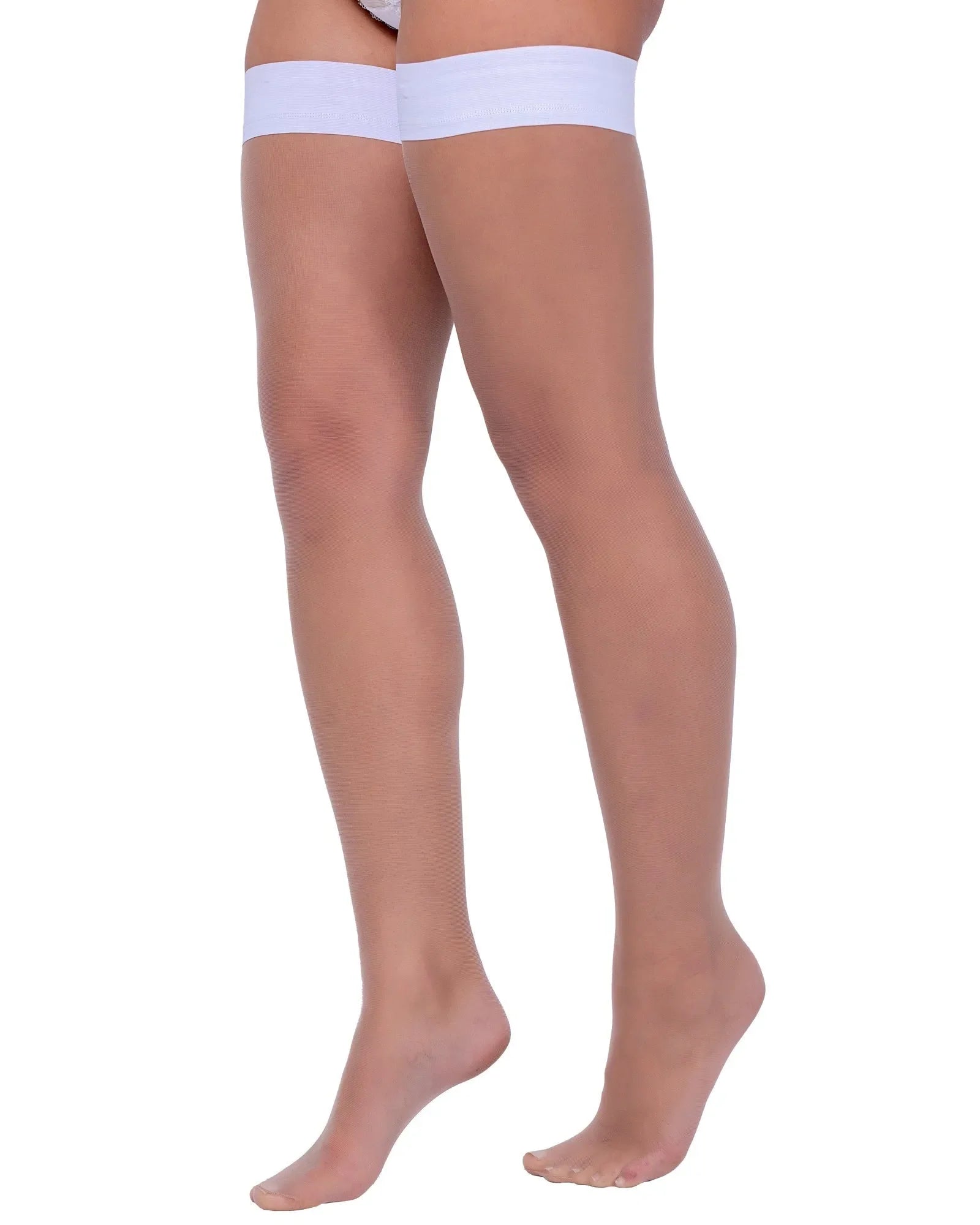 Roma Confidential Sheer Stay up Stockings White Top