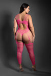Fantasy Lingerie Sheer Next To You Crotchless Teddy Bodystocking Queen