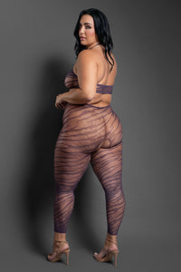 Sheer Set Me Free Footless Open Crotch Bodystocking