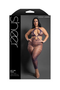 Sheer Set Me Free Footless Open Crotch Bodystocking